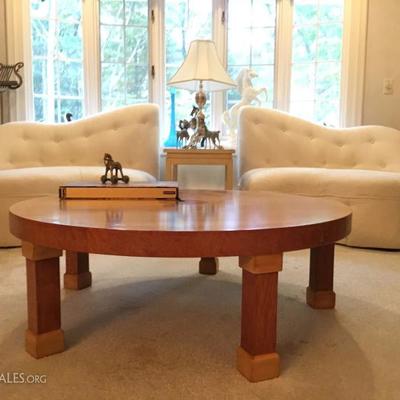 Custom Made Couch, Baker Furniture Coffee Table, Horse Collection