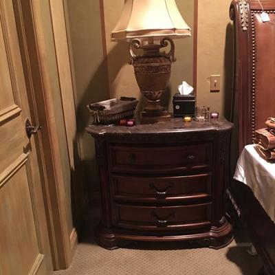 Marble top night stands 