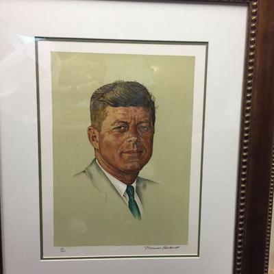 Norman Rockwell - John F. Kennedy - Signed Litho - Numbered - With Publishers Certificate