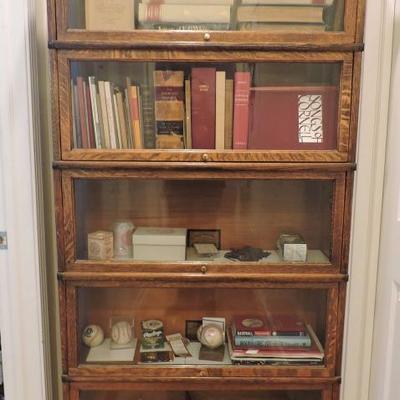 Antique 5 Stack Oak Barrister Bookcase