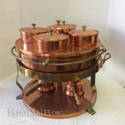 Copper & Brass Buffet Serving Tray