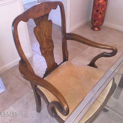 8 Mahogany chairs with Paw foot, Cabriole Leg.  Antique high back Dining Chairs. Horsehair stuffing recovered upholstery.
