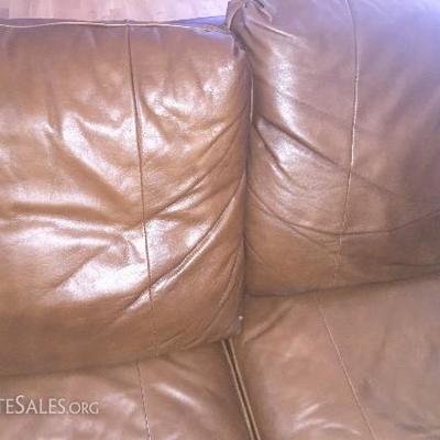 Leather Sofa, 3 cushion
