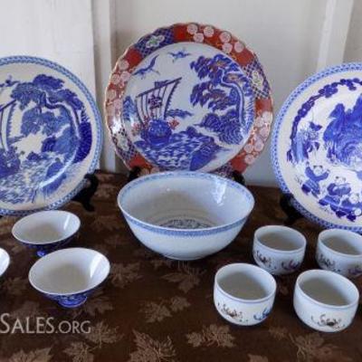 ADK005 Oriental Porcelain Platters, Bowls & Teacups
