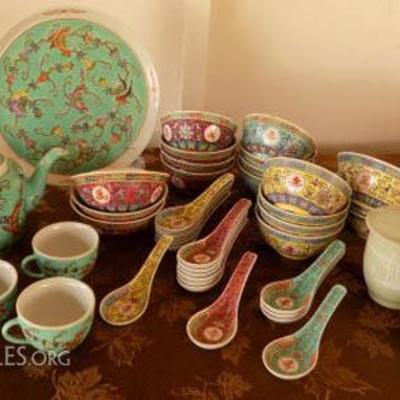 ADK007 More Vintage Oriental Ceramicware - Tea Set, Spoons & More
