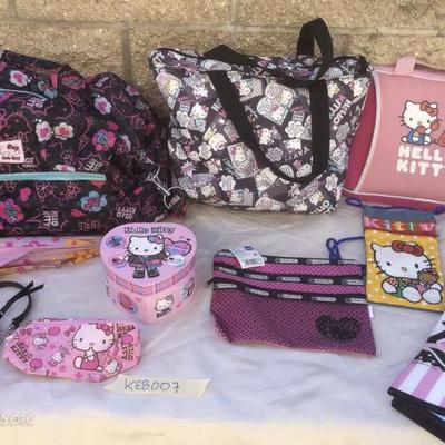 KEB007 Cute Hello Kitty Bags, Totes, Car Shade & More
