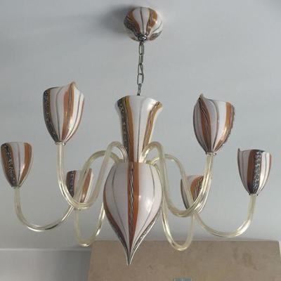 Vintage Murano Style Chandelier's 
Matching Pendent's
