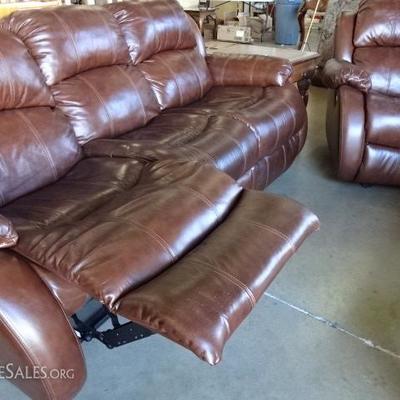 Nice Leather Sofa With Recliner