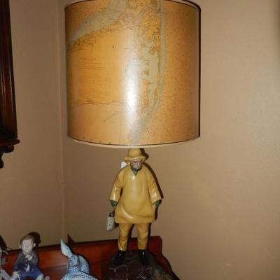 Chalkware Nautical Lamp
