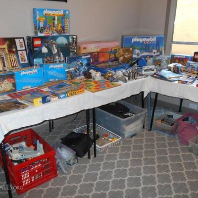 Many toys and games including Extensive LEGO collection and constructions!