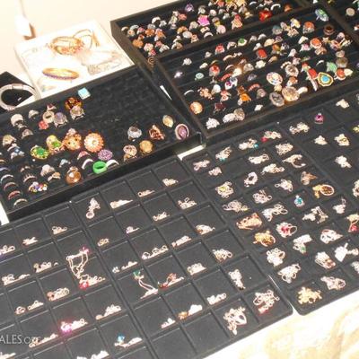 Many newer sterling and costume items.