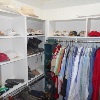 Many high end gent's clothing items including many never worn and packaged.