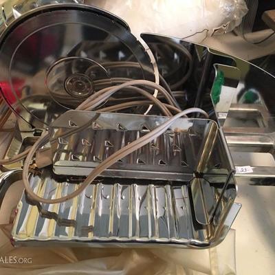 Vintage Rival Electr-O-Matic All Metal Chrome Deli Meat Food Slicer 1101E-2