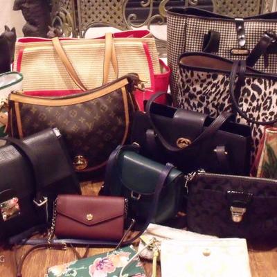 Designer purses. More will be available when the sale starts.