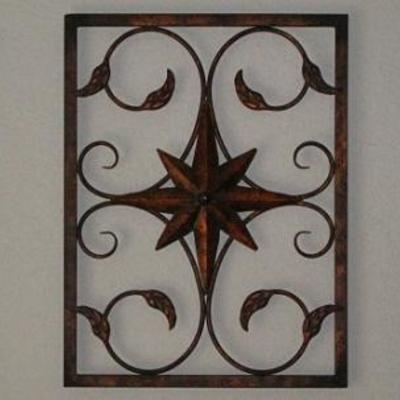 Three decorative metal wall 