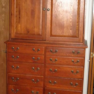 Keller Furniture TV Armoire over a 10- Drawer Chest (88