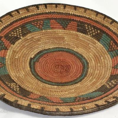 Navajo Indian Vintage Coil Basket Plate