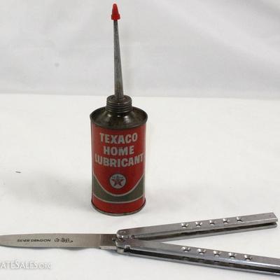 1950's Texaco Home Lubricant Oil Tin and Valor Miami 