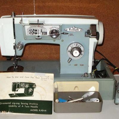 Foley's Ornamental Zig-Zag Sewing Machine with Twin Needle Usability Model KAB-M 