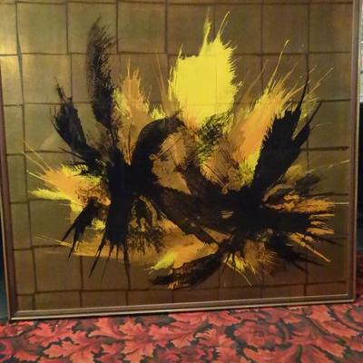 LARGE ABSTRACT PAINTING ON CANVAS