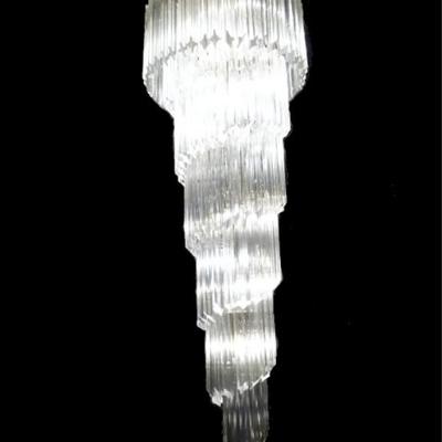LARGE 4 FT TALL VENINI CRYSTAL CHANDELIER