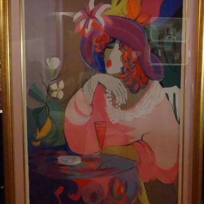 ISAAC MAIMON LIMITED EDITION LITHOGRAPH, TITLED CHAMPAGNE GIRL, PENCIL SIGNED AND NUMBERED
