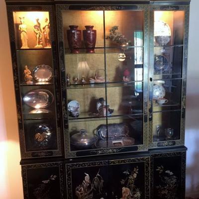 Vintage Oriental China Cabinet.....Gorgeous!