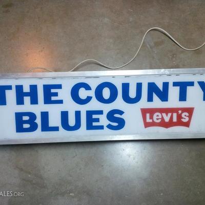 Levi's County Blues lighted sign