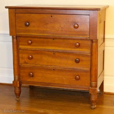 Empire period cherry chest of drawers