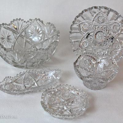 fancy crystal bowls and serving pieces