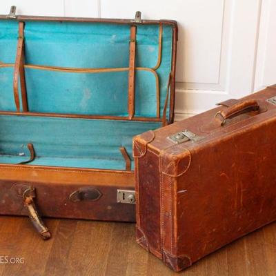 vintage leather suitcases