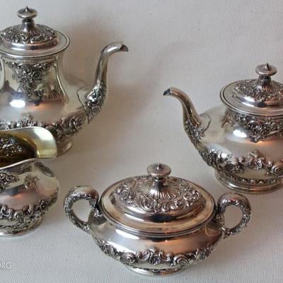 sterling silver tea and coffee service
