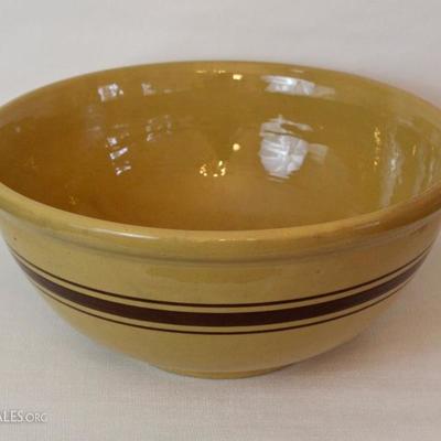 yellow ware bowl - 15 7/8" outside diameter x 7" tall