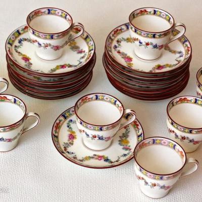 Minton Rose, old pattern, demitasse cups & saucers