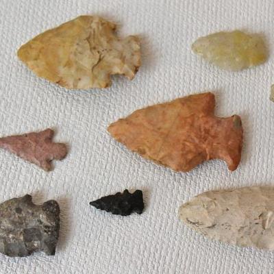 arrow head collection with Indian head penny