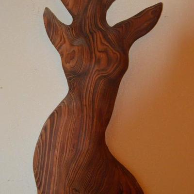 Hand carved solid wood African scupture