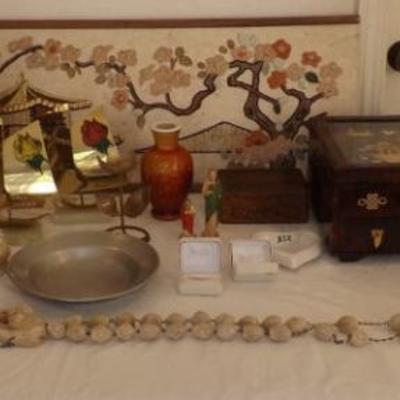 ECT018 Oriental Art, Wood Jewelry Boxes, Rosary, Figurines & More!