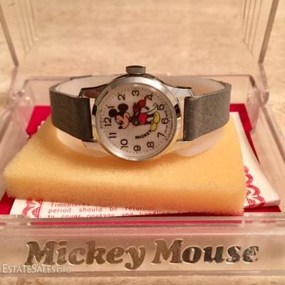 Vintage Mickey Mouse Watch in Original Case by Bradley