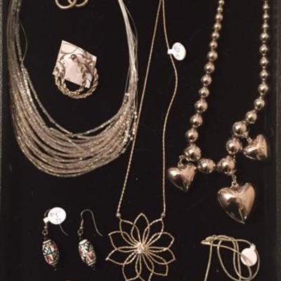 Sterling, Beaded and Costume Jewelry