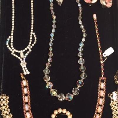 Vintage Crystal, Stone and Rhinestone Jewelry