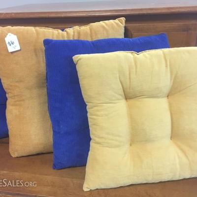 More MCM Pillows in Blue and Maize