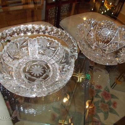 American Brilliant Cut Crystal bowls $120 each