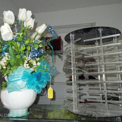 artist's floral arrangement $34
jewelry display unit $20