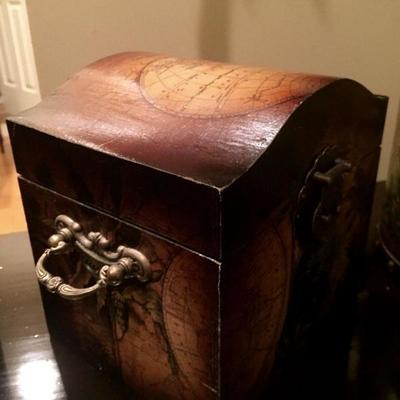 Leather box with handle $22