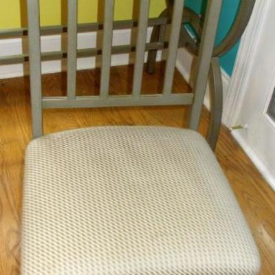 Metal and upholstered chair $90
18 X 17 1/2 X 40