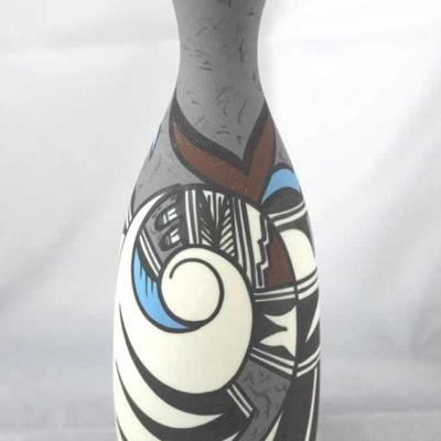 Hopi Bird by Desert Pueblo Pottery, hand painted porcelain.

