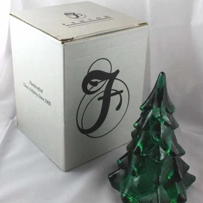 Fenton - Emerald Green Tree in the box. Measures 7