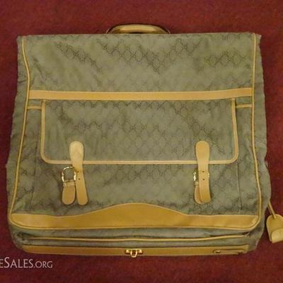 GUCCI GARMENT BAG, LEATHER TRIM AND SINGLE HANDLE