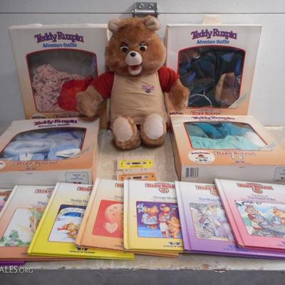Vintage Teddy Ruxpin with Clothes, Tapes & Books
Also- many vintage toys to choose from
