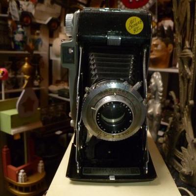 This is an example of the large selection of vintage cameras.